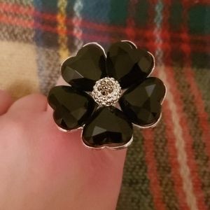 Black Flower Ring